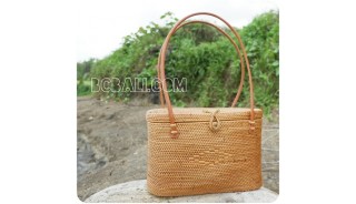 rattan straw handbags full handwoven oval unique style